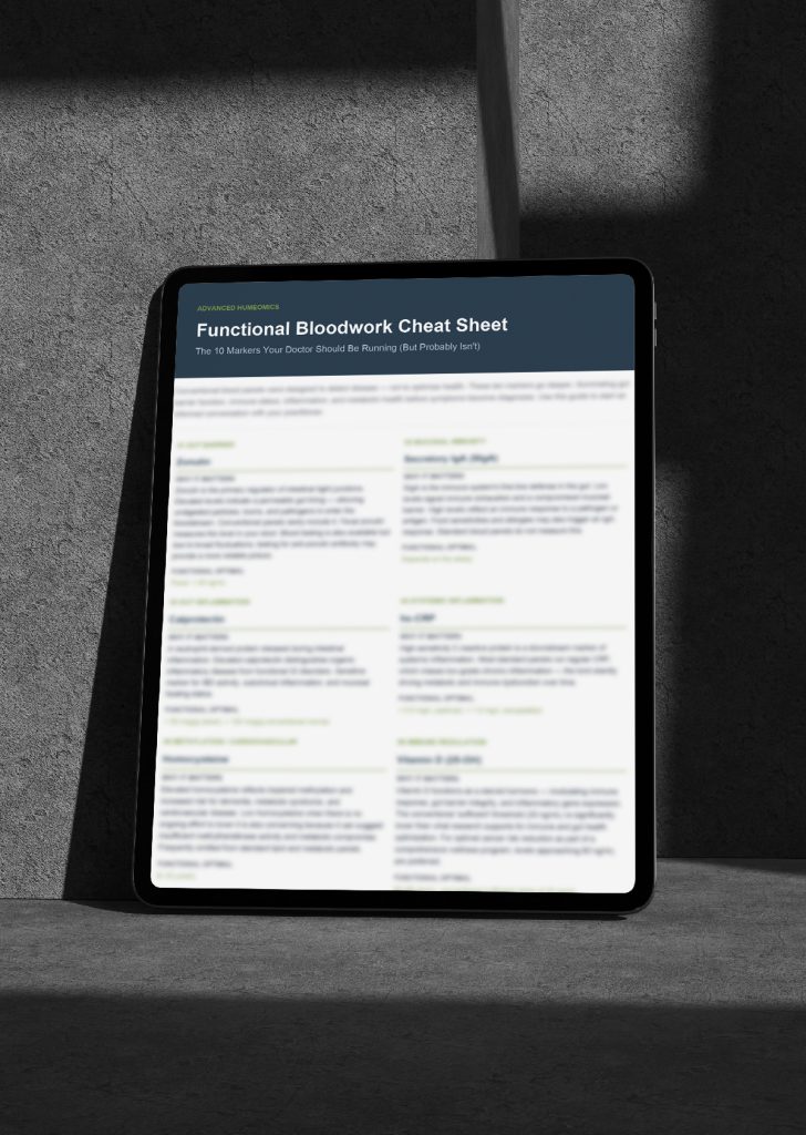 ipad with bloodwork guide